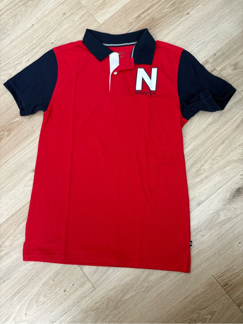 Nautica Red & Blue Short Sleeve Boys T-Shirt XL